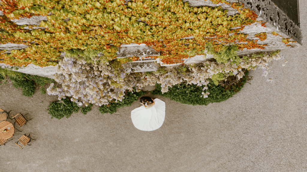 Deirdre & Ken at Cloughjordan House, viewed from above – Cloughjordan House wedding film